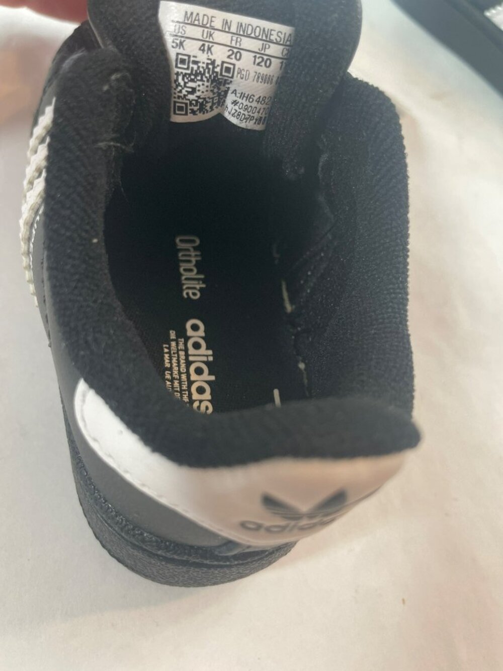 Adidas Originals Superstar II EL I Toddler Shoes Black/White Size 5K NEW IN BOX - Picture 10 of 12